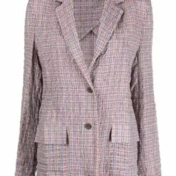 ( New Season ) MCQ Single-breasted Check Blazer In 6005 PINK MULTI - Blazers