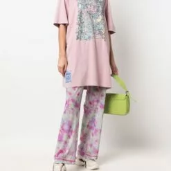 ( New Season ) MCQ Graphic-print Cotton T-Shirt In 5006 PINK - T-shirts & Jerseys -MCQ store online 17655630 36928640 600