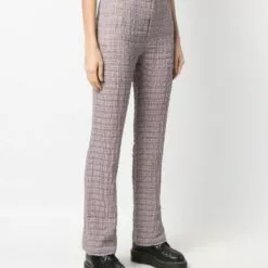 ( New Season ) MCQ Check-print Straight Trousers In 6005 PINK MULTI - -MCQ store online 17656415 36926902 600
