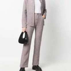 ( New Season ) MCQ Check-print Straight Trousers In 6005 PINK MULTI - -MCQ store online 17656415 36926924 600