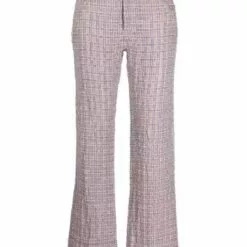 ( New Season ) MCQ Check-print Straight Trousers In 6005 PINK MULTI -