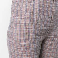 ( New Season ) MCQ Check-print Straight Trousers In 6005 PINK MULTI - -MCQ store online 17656415 36928220 600