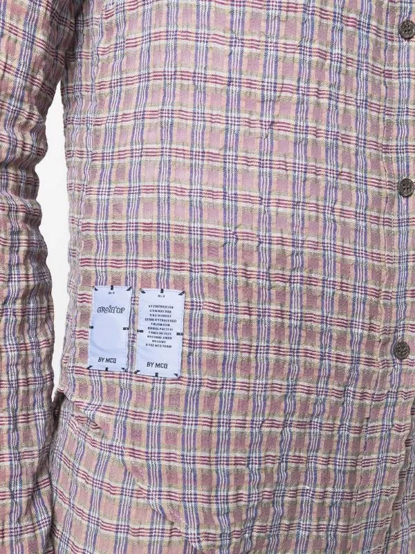 ( New Season ) MCQ Check-print Button-up Shirt In 6005 PINK MULTI - Shirts 7 ( New Season ) MCQ Check-print Button-up Shirt In 6005 PINK MULTI - Shirts - Image 5