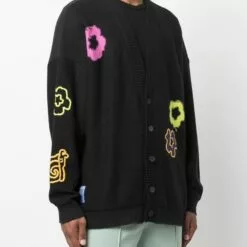 ( New Season ) MCQ Appliqué-detail Cardigan In 1000 BLACK - Cardigans 9 ( New Season ) MCQ Appliqué-detail Cardigan In 1000 BLACK - Cardigans -MCQ store online 17690706 37060811 600