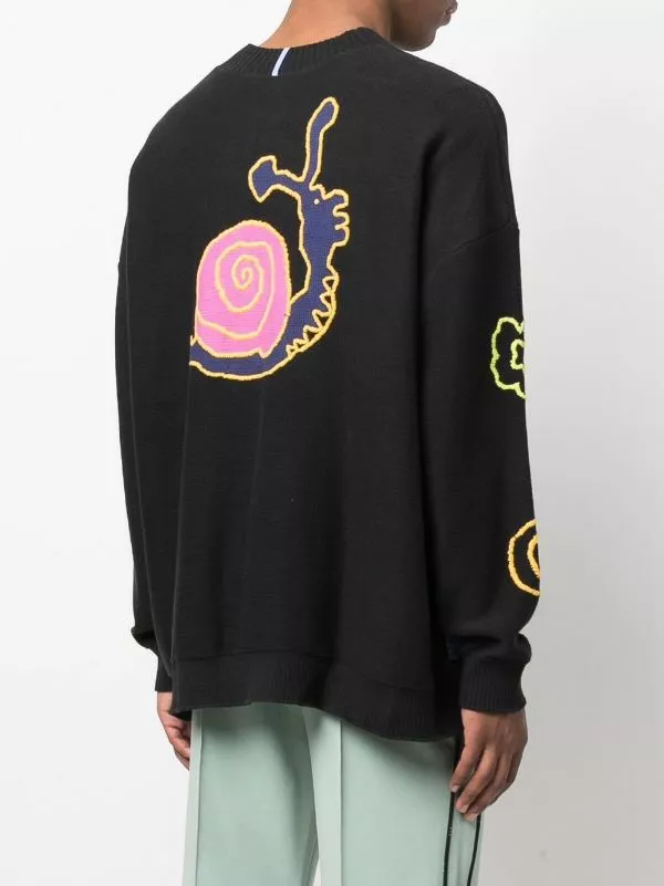 ( New Season ) MCQ Appliqué-detail Cardigan In 1000 BLACK - Cardigans 6 ( New Season ) MCQ Appliqué-detail Cardigan In 1000 BLACK - Cardigans - Image 4