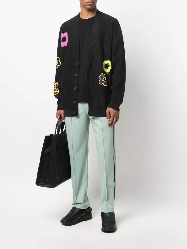 ( New Season ) MCQ Appliqué-detail Cardigan In 1000 BLACK - Cardigans 4 ( New Season ) MCQ Appliqué-detail Cardigan In 1000 BLACK - Cardigans - Image 2