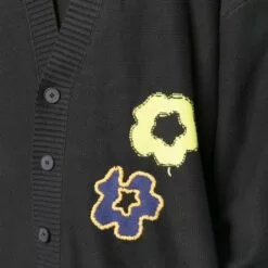 ( New Season ) MCQ Appliqué-detail Cardigan In 1000 BLACK - Cardigans 11 ( New Season ) MCQ Appliqué-detail Cardigan In 1000 BLACK - Cardigans -MCQ store online 17690706 37061494 600