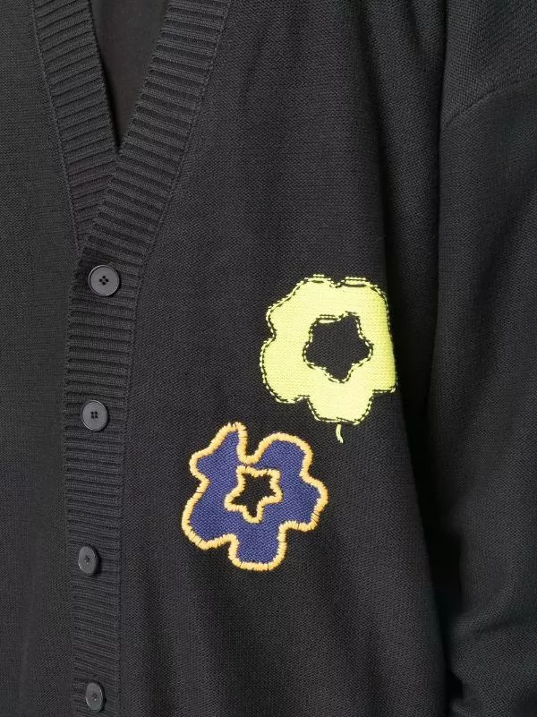 ( New Season ) MCQ Appliqué-detail Cardigan In 1000 BLACK - Cardigans 7 ( New Season ) MCQ Appliqué-detail Cardigan In 1000 BLACK - Cardigans - Image 5