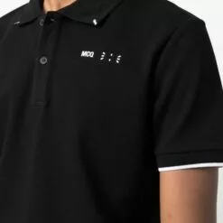 ( New Season ) MCQ Logo-embroidered Polo Shirt In 1000 BLACK - Polo Shirts 11 ( New Season ) MCQ Logo-embroidered Polo Shirt In 1000 BLACK - Polo Shirts -MCQ store online 17694142 37042853 600