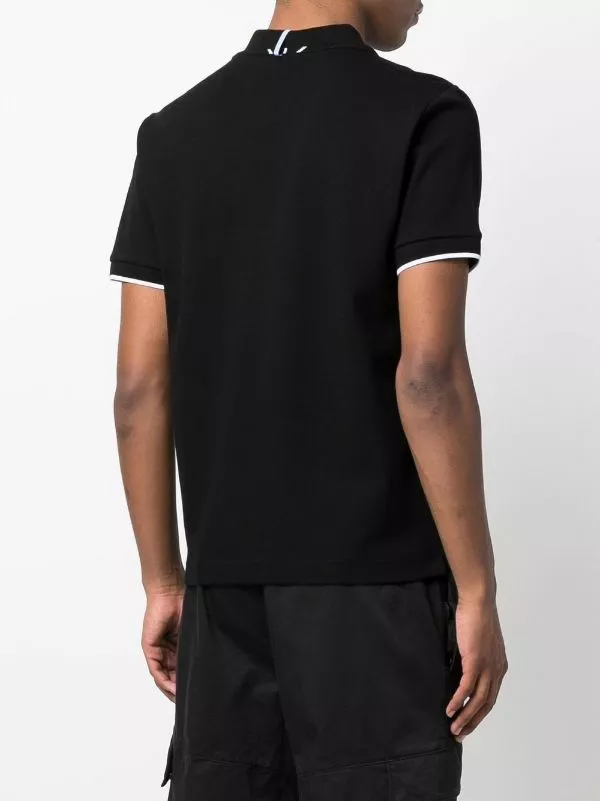 ( New Season ) MCQ Logo-embroidered Polo Shirt In 1000 BLACK - Polo Shirts 6 ( New Season ) MCQ Logo-embroidered Polo Shirt In 1000 BLACK - Polo Shirts - Image 4