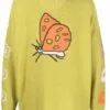 ( New Season ) MCQ Butterfly-motif Cotton Jumper In 3044 GREEN - Jumpers