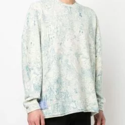 ( New Season ) MCQ Sketch-print Rolled-trim Jumper In 4209 WHITE - Jumpers -MCQ store online 17698728 37196863 600