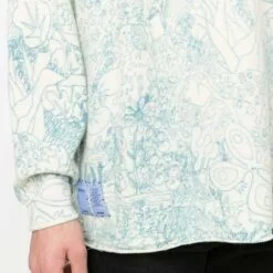 ( New Season ) MCQ Sketch-print Rolled-trim Jumper In 4209 WHITE - Jumpers -MCQ store online 17698728 37196867 600