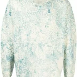 ( New Season ) MCQ Sketch-print Rolled-trim Jumper In 4209 WHITE - Jumpers