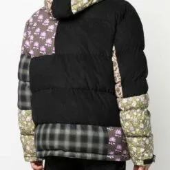 ( New Season ) MCQ Patchwork Quilted Hooded Jacket In 8002 BLACK MULTI - Hooded Jackets -MCQ store online 17698729 37188648 600