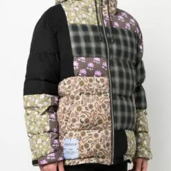 ( New Season ) MCQ Patchwork Quilted Hooded Jacket In 8002 BLACK MULTI - Hooded Jackets -MCQ store online 17698729 37188649 600