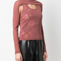 ( New Season ) MCQ Ribbed Floral-print Top In 7033 MULTICOLOR - T-shirts & Jerseys -MCQ store online 17715856 37152453 600