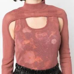 ( New Season ) MCQ Ribbed Floral-print Top In 7033 MULTICOLOR - T-shirts & Jerseys -MCQ store online 17715856 37154281 600