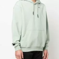 ( New Season ) MCQ Logo-embroidered Cotton Hoodie In 3014 GREEN - Hoodies -MCQ store online 17715939 37152955 600