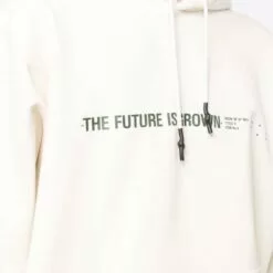 ( New Season ) MCQ Slogan-print Cotton Hoodie In 9012 BEIGE - Hoodies -MCQ store online 17715941 37157024 600