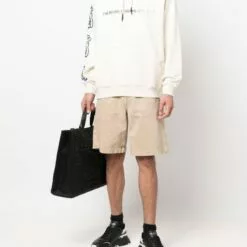 ( New Season ) MCQ Slogan-print Cotton Hoodie In 9012 BEIGE - Hoodies -MCQ store online 17715941 37157033 600