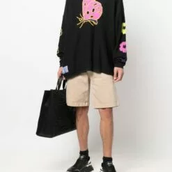 ( New Season ) MCQ Butterfly-print Cotton Sweatshirt In 1000 BLACK - Sweatshirts -MCQ store online 17715946 37154919 600