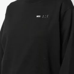 ( New Season ) MCQ Logo-print Crew Neck Sweatshirt In 1000 BLACK - Sweatshirts -MCQ store online 17716379 37152552 600