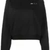 ( New Season ) MCQ Logo-print Crew Neck Sweatshirt In 1000 BLACK - Sweatshirts