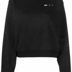 ( New Season ) MCQ Logo-print Crew Neck Sweatshirt In 1000 BLACK - Sweatshirts
