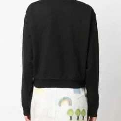 ( New Season ) MCQ Logo-print Crew Neck Sweatshirt In 1000 BLACK - Sweatshirts -MCQ store online 17716379 37153404 600