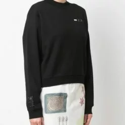 ( New Season ) MCQ Logo-print Crew Neck Sweatshirt In 1000 BLACK - Sweatshirts -MCQ store online 17716379 37154394 600