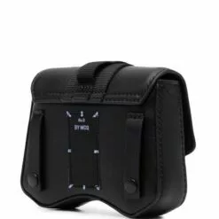 ( New Season ) MCQ Buckle-fastening Leather Messenger Bag In 1000 BLACK - Messenger Bags -MCQ store online 17716444 37153362 600