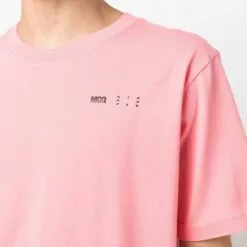 ( New Season ) MCQ Logo-embroidered Cotton T-shirt In 6126 Pink - T-Shirts -MCQ store online 17716891 37316878 600