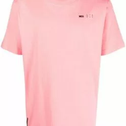 ( New Season ) MCQ Logo-embroidered Cotton T-shirt In 6126 Pink - T-Shirts