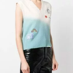 ( New Season ) MCQ Ombré-effect Knitted Vest In 4209 OFFWHITE/BLUE - Knitted Tops -MCQ store online 17717230 37152972 600