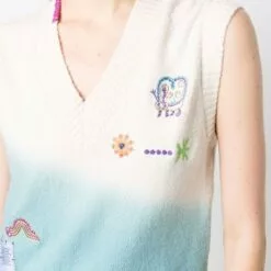 ( New Season ) MCQ Ombré-effect Knitted Vest In 4209 OFFWHITE/BLUE - Knitted Tops -MCQ store online 17717230 37153781 600