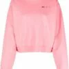 ( New Season ) MCQ Logo-print Cropped Sweatshirt In 6126 Pink - Sweatshirts