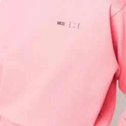 ( New Season ) MCQ Logo-print Cropped Sweatshirt In 6126 Pink - Sweatshirts -MCQ store online 17717231 37153954 600