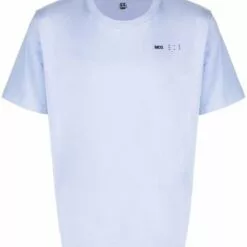 ( New Season ) MCQ Logo-embroidered Cotton T-shirt In 5355 Blue - T-Shirts