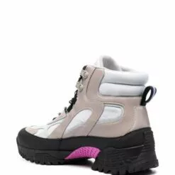 ( New Season ) MCQ Panelled Lace-up Boots In 1220 GREY - -MCQ store online 17717260 37198338 600