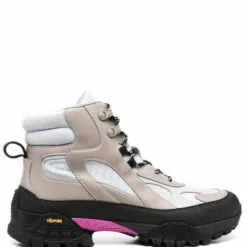 ( New Season ) MCQ Panelled Lace-up Boots In 1220 GREY -