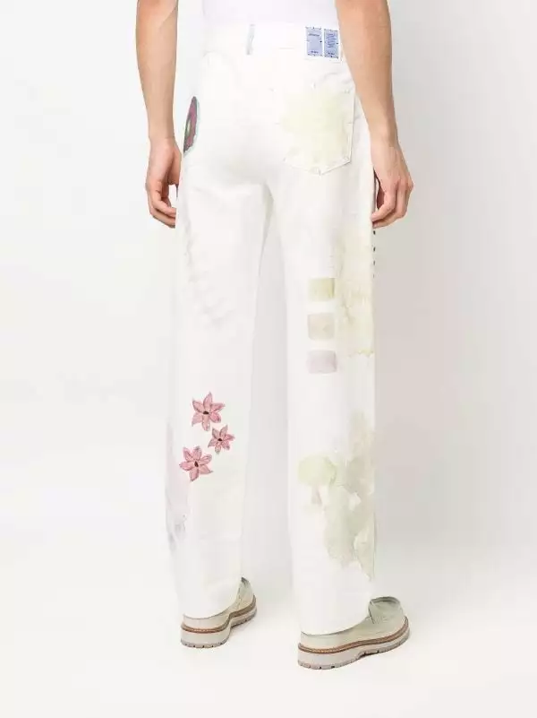 ( New Season ) MCQ Graphic-print Straight-leg Trousers In 9012 WHITE - Regular & Straight-Leg Trousers 6 ( New Season ) MCQ Graphic-print Straight-leg Trousers In 9012 WHITE - Regular & Straight-Leg Trousers - Image 4