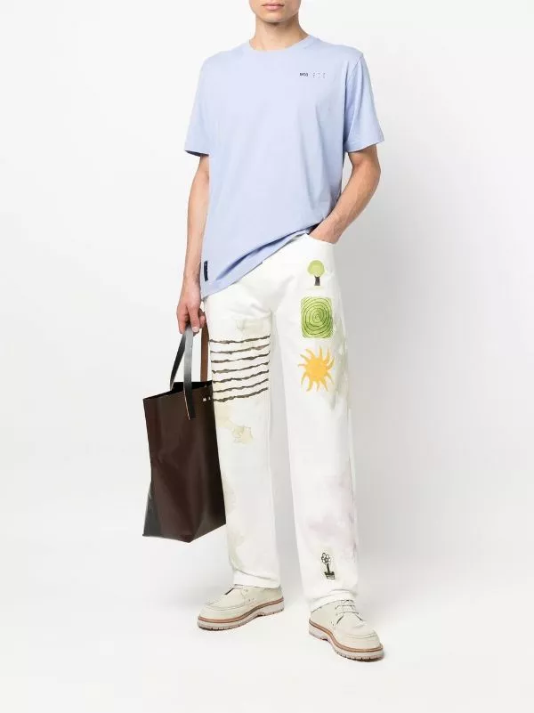 ( New Season ) MCQ Graphic-print Straight-leg Trousers In 9012 WHITE - Regular & Straight-Leg Trousers 4 ( New Season ) MCQ Graphic-print Straight-leg Trousers In 9012 WHITE - Regular & Straight-Leg Trousers - Image 2