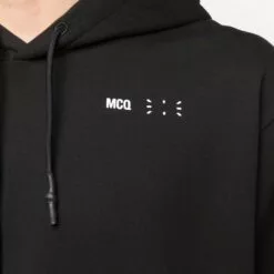 ( New Season ) MCQ Logo-embroidered Cotton Hoodie In 1000 BLACK - Hoodies 11 ( New Season ) MCQ Logo-embroidered Cotton Hoodie In 1000 BLACK - Hoodies -MCQ store online 17717824 37175135 600