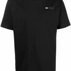 ( New Season ) MCQ Embroidered Logo Short-sleeve T-shirt In 1000 BLACK - T-Shirts