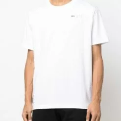 ( New Season ) MCQ Embroidered Logo Short-sleeve T-shirt In 9000 WHITE - T-Shirts -MCQ store online 17744212 37191251 600