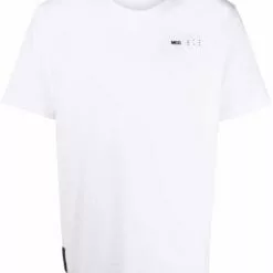 ( New Season ) MCQ Embroidered Logo Short-sleeve T-shirt In 9000 WHITE - T-Shirts
