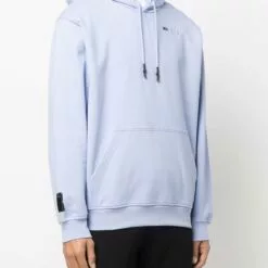 ( New Season ) MCQ Embroidered Logo Long-sleeve Hoodie In 5355 Blue - Hoodies -MCQ store online 17745277 37195806 600