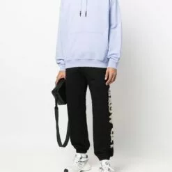 ( New Season ) MCQ Embroidered Logo Long-sleeve Hoodie In 5355 Blue - Hoodies -MCQ store online 17745277 37197330 600