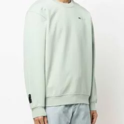 ( New Season ) MCQ Embroidered Logo Long-sleeve Sweatshirt In 3014 GREEN - Sweatshirts -MCQ store online 17745294 37196788 600